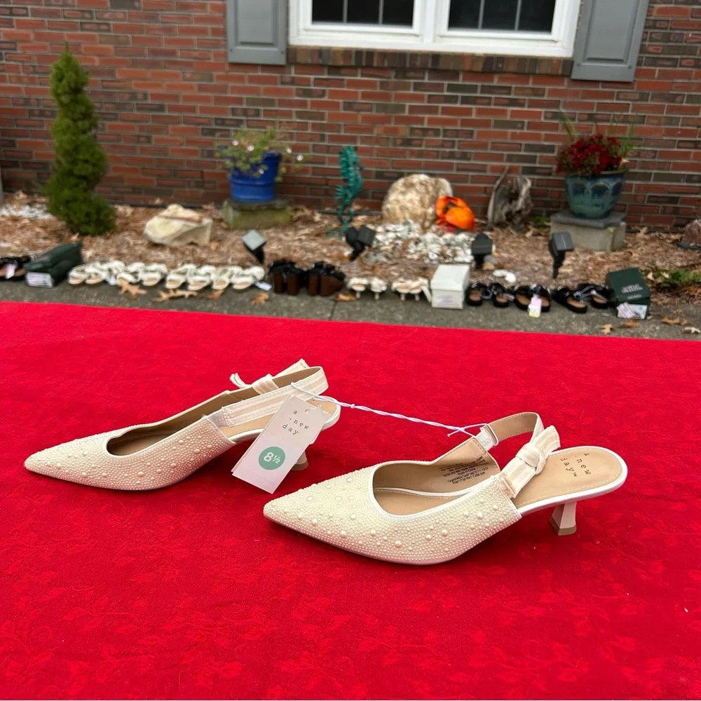 Women's Milan Slingback Heels - A New Day size 8.5‎  wedding guest classy - Picture 4 of 8